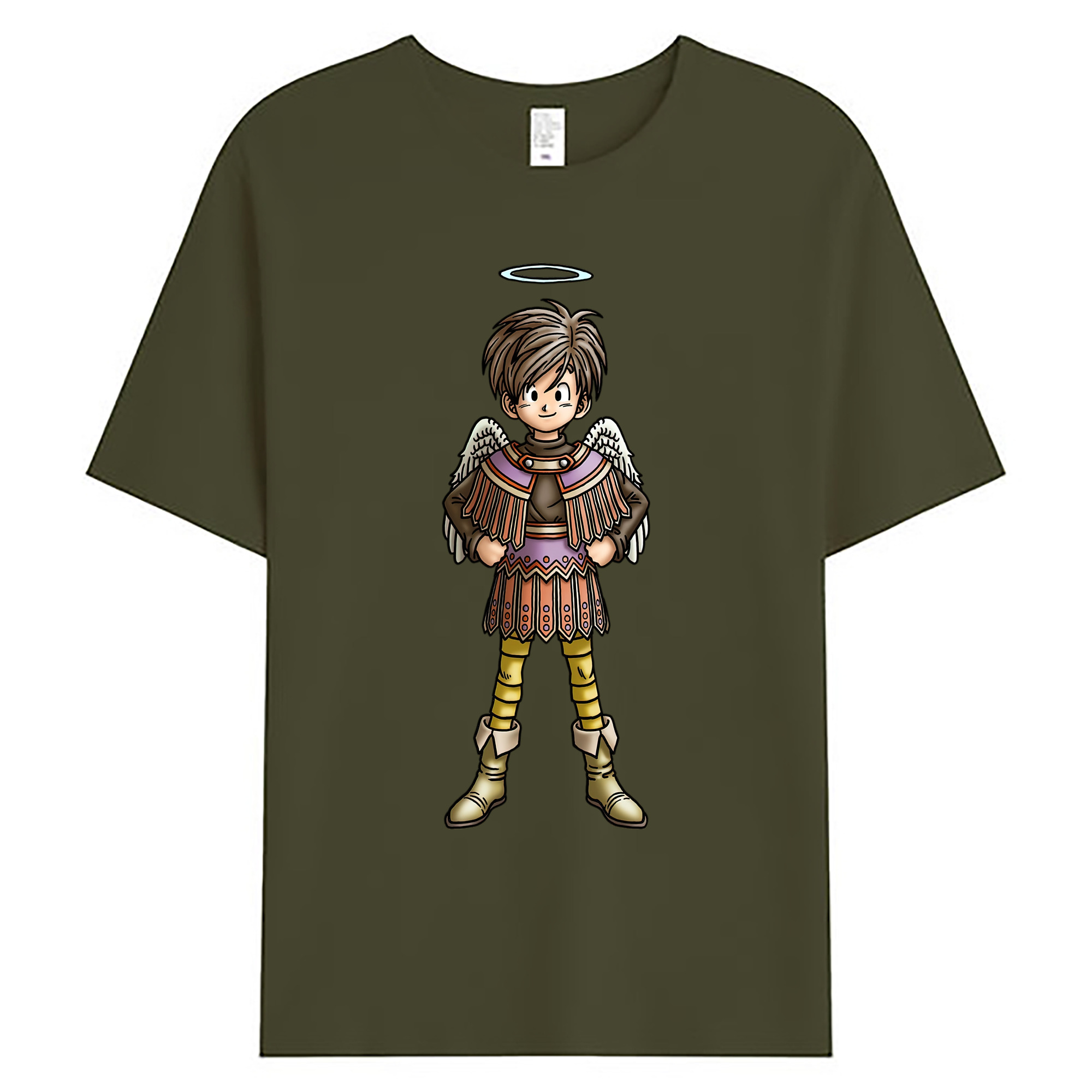（画像用） ドラゴンクエスト Doragon Kuesuto Dragon Quest 綿100％ メンズ半袖Tシャツ｜肌触りやわらか＆通気性